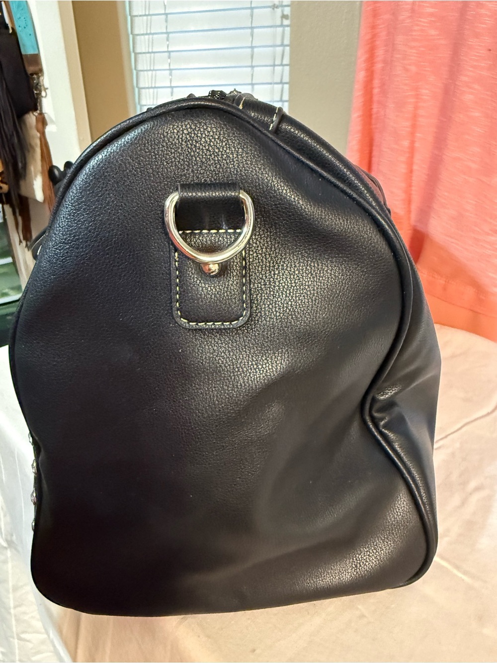 Montana West Black and White Studded American Flag Weekender Bag - Picture 3 of 7
